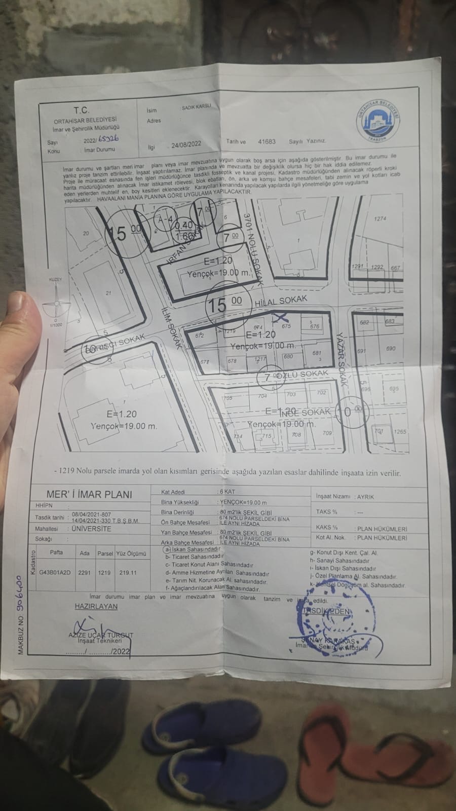 ÜNİVERSİTE MAH. SATILIK 219  m2 ARSA