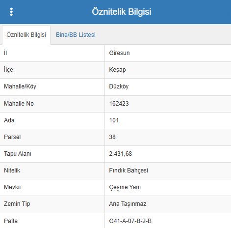 DÜZKÖY 101 ADA 38 PARSEL