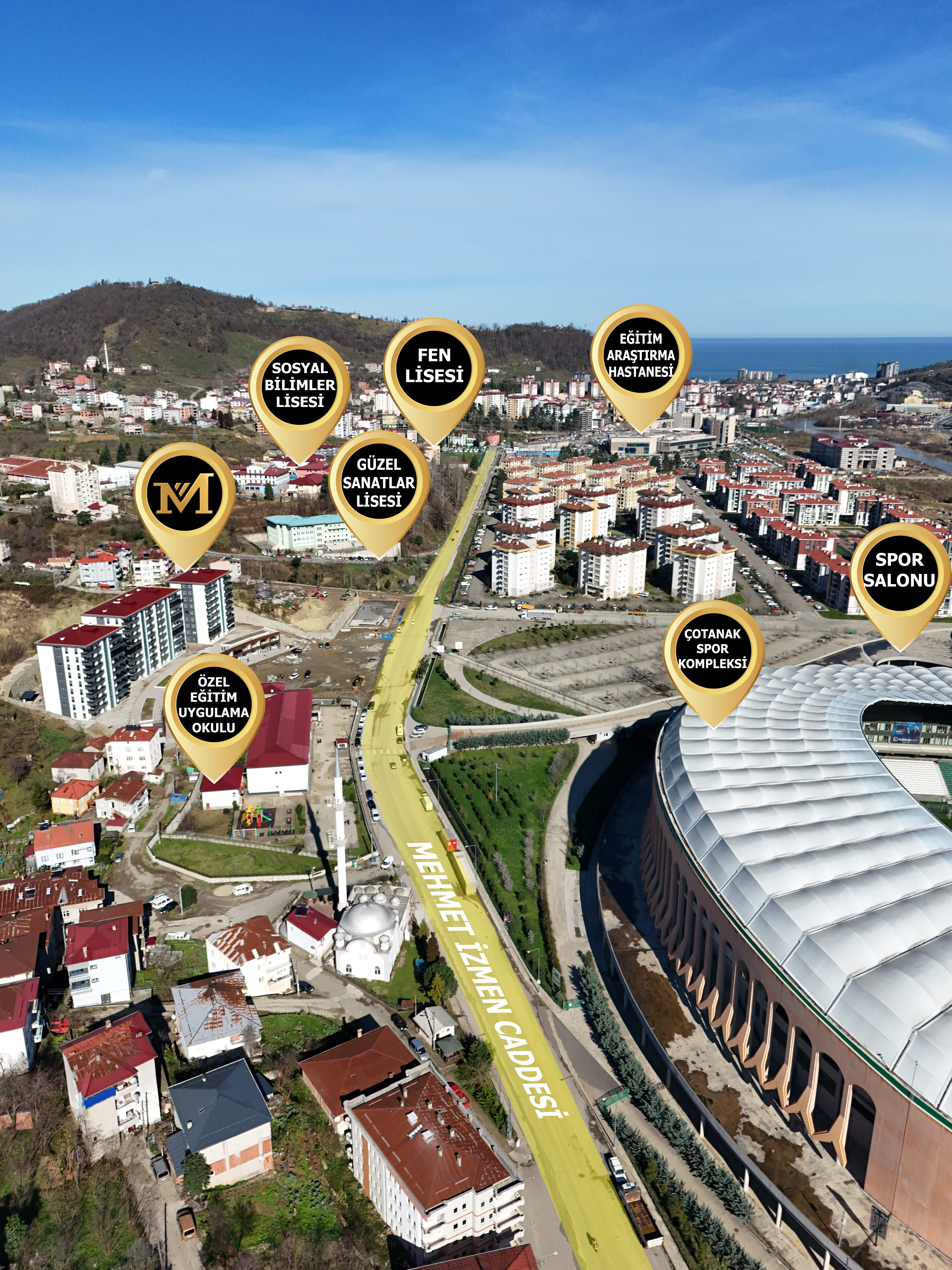 MABEL'DEN AKSU STADIUM CADDE EVLERİNDE GENİŞ FERAH DAİRE 3+1