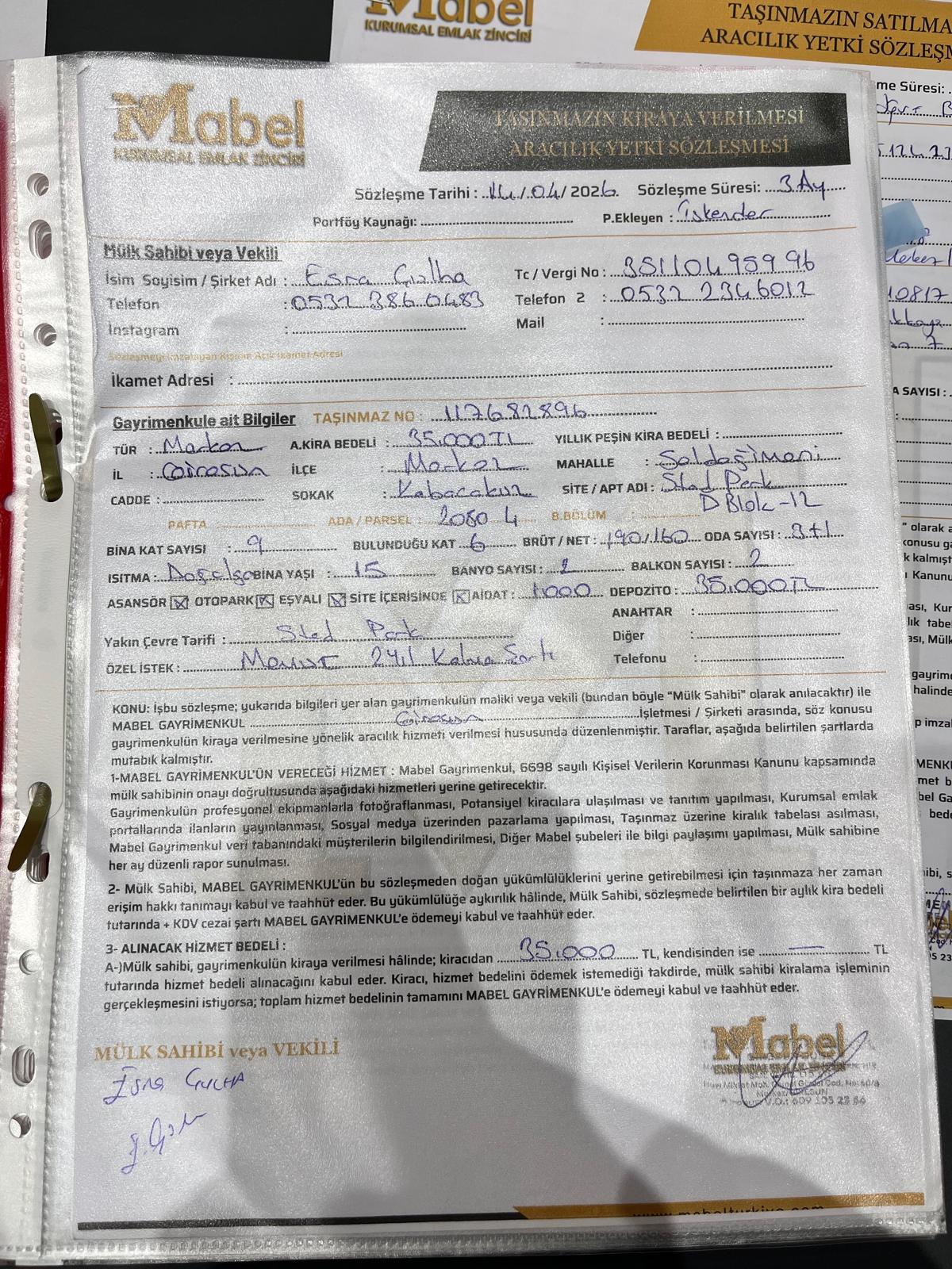 MABEL'DEN ÇITLAKKALE MAHALLESİ SATILIK DAİRE