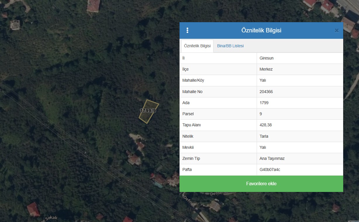 YALI MAHALLESİ SATILIK ARSA