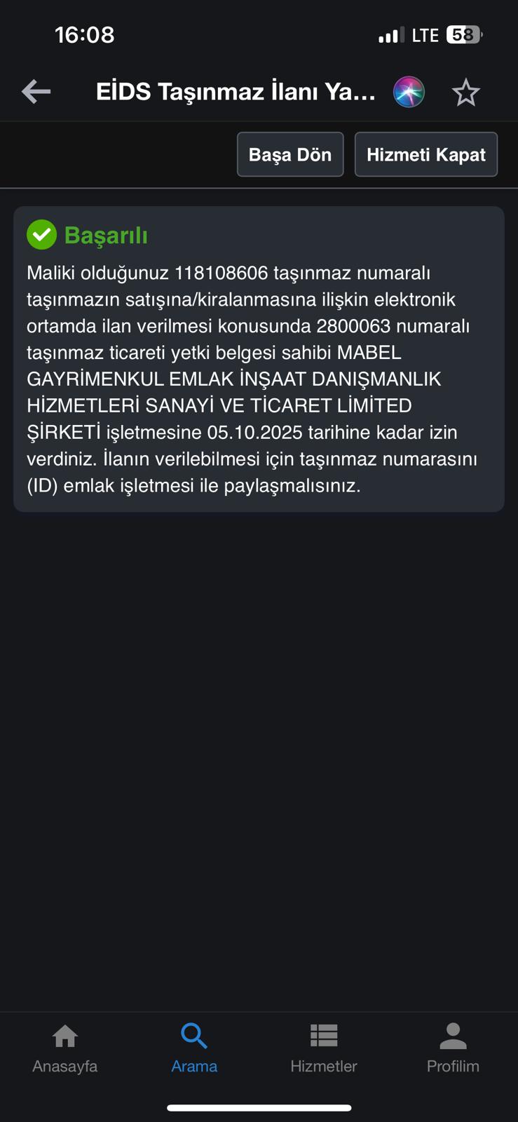 MABEL GAYRİMENKUL GEMİLER ÇEKEĞİ MAH.KİRALIK DAİRE