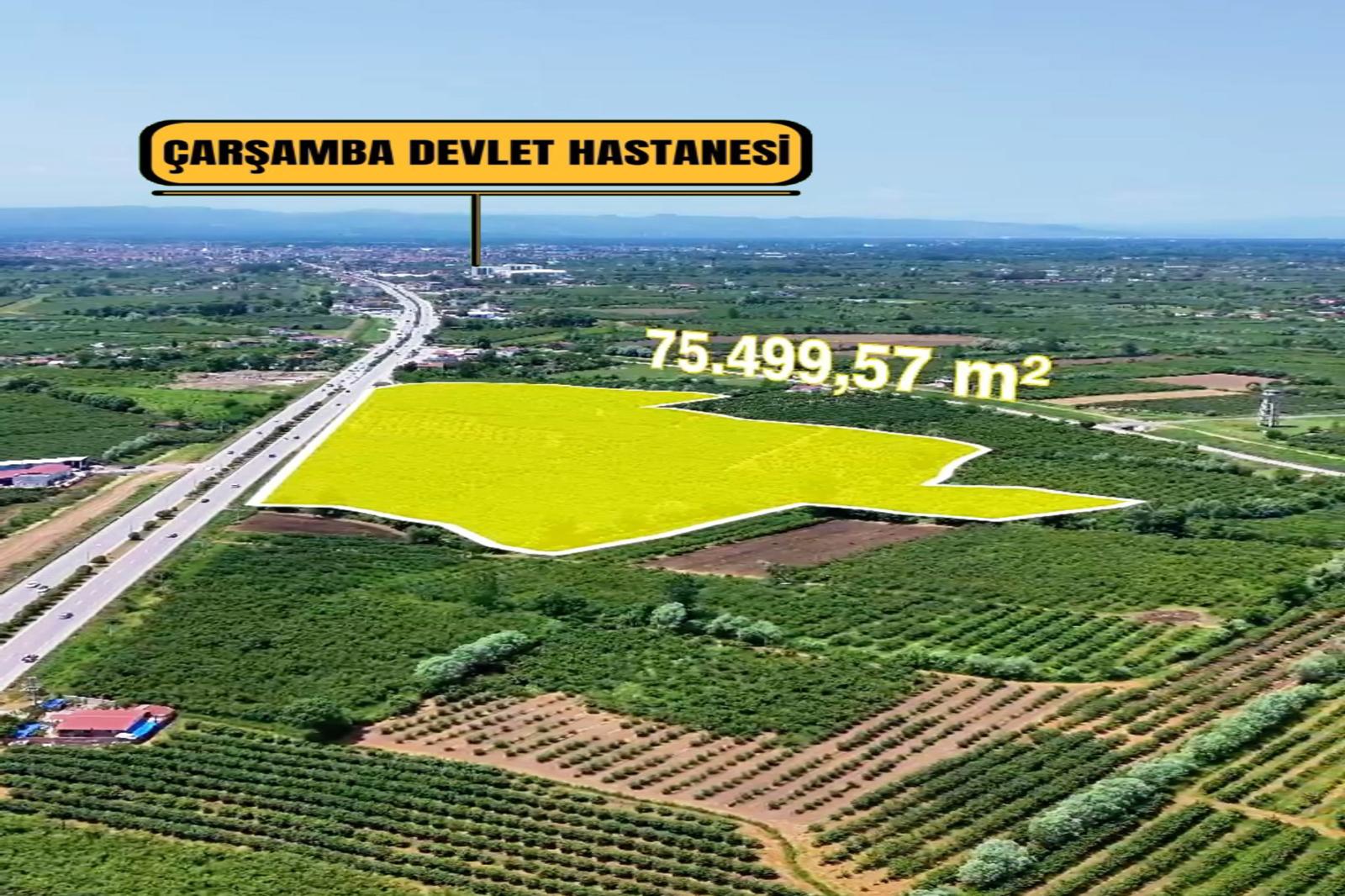 SAMSUN ÇARŞAMBADA ANAYOLA 400M CEPHELİ EMSALSİZ TARLA