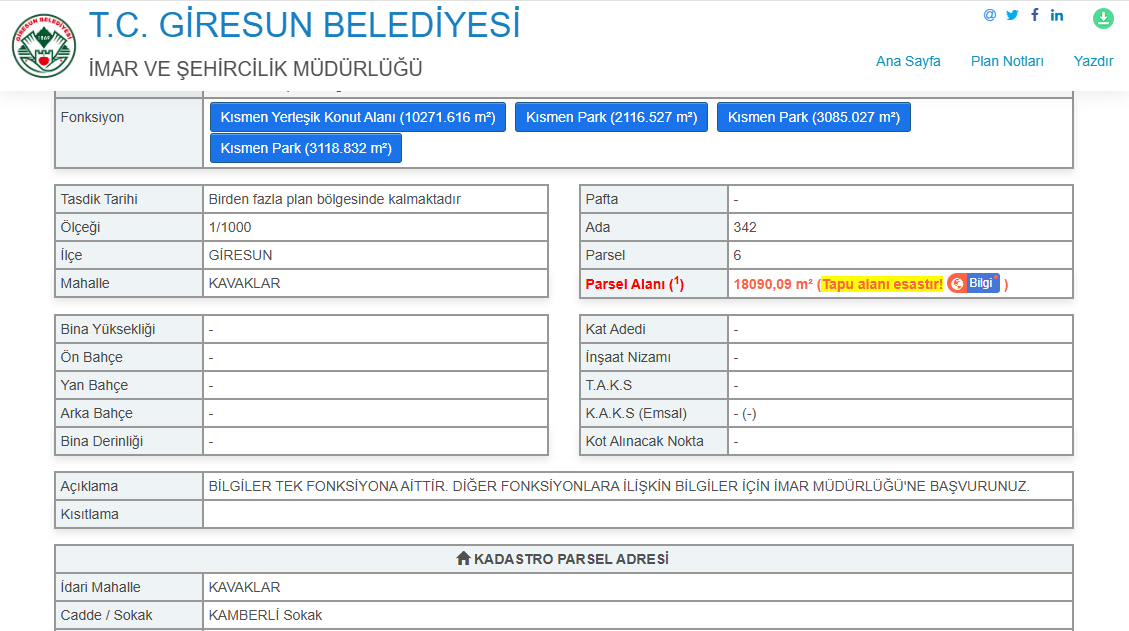 KAVAKLAR ARSA 18.000M2