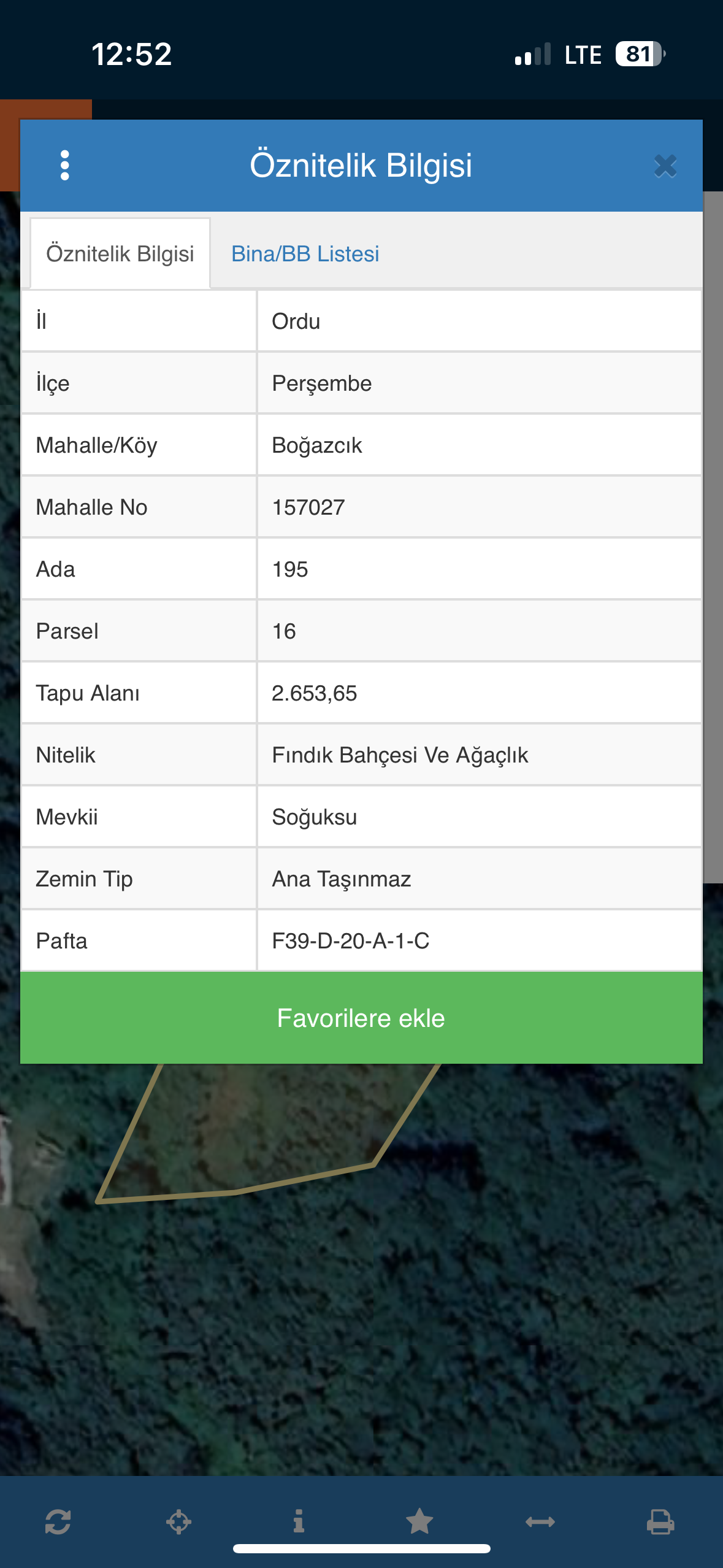 PERSEMBE BOGAZCİK BUNGALOVLU SATİLİK BAHCE