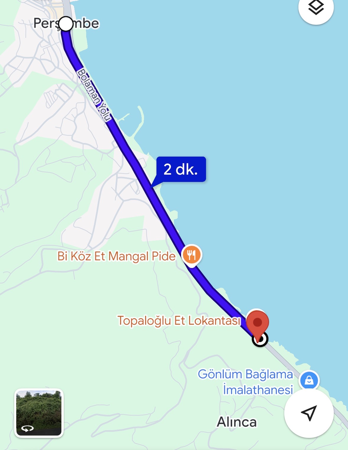 PERŞEMBE ALINCA MAH DENİZ MANZARALI 2,087 M2 FINDIK BAHÇESİ