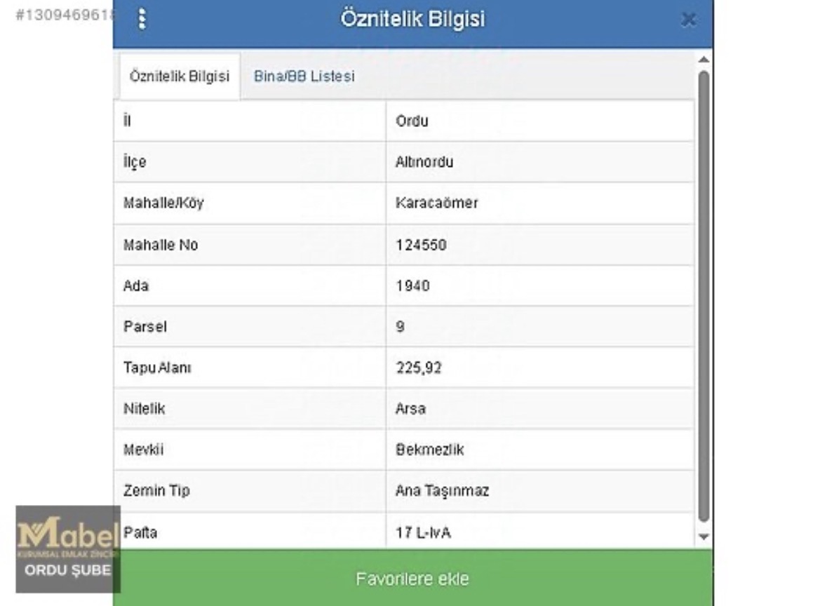 KARACAÖMER İMARLI