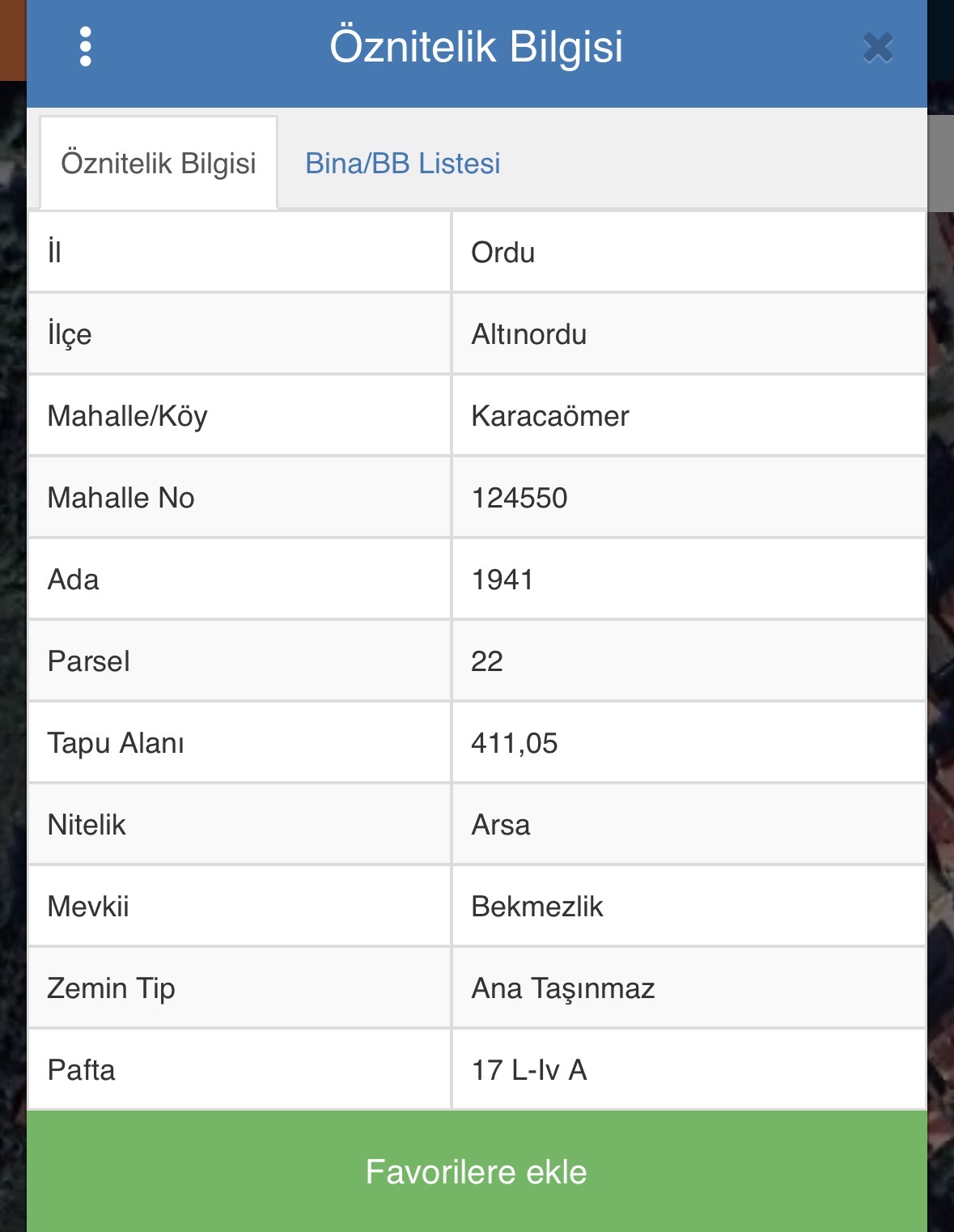KAT KARŞILIĞINA UYGUN 411 M2