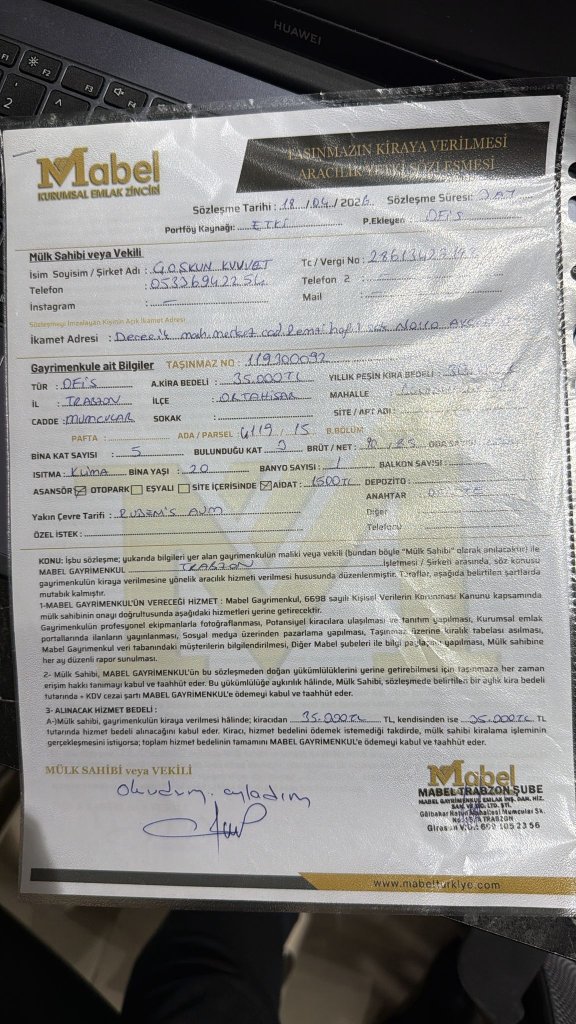MABEL'DEN MERKEZİ KONUMDA KİRALIK OFİS